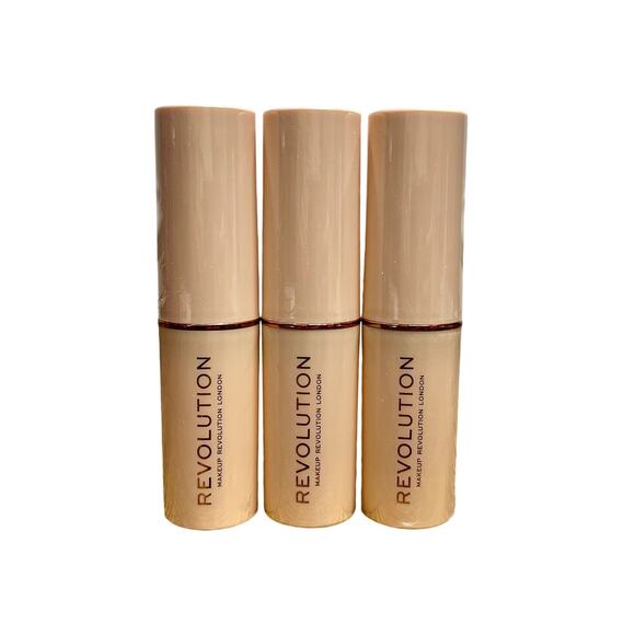 Makeup Revolution Lot of 3 Fast Base Stick Foundation Color F11 Deep Beige Vegan - Picture 1 of 4